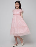 Kidz Too Short Sleeve Midi Dress Pinggang Kerut Bawah