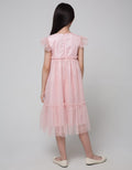 Kidz Too Short Sleeve Midi Dress Pinggang Kerut Bawah