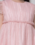 Kidz Too Short Sleeve Midi Dress Pinggang Kerut Bawah