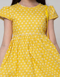 Kidz Too Short Sleeve Midi Dress Bunga Kecil Tas Cat