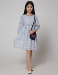 Kidz Too Long Sleeve Unicorn Flower Midi Dress