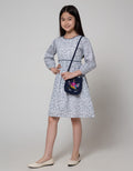 Kidz Too Long Sleeve Unicorn Flower Midi Dress