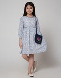 Kidz Too Long Sleeve Unicorn Flower Midi Dress