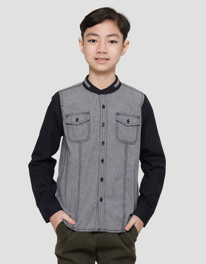 Cardinal Kids Boy Two Tone Color Kemeja Koko Anak Laki-Laki