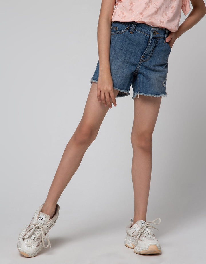 Exit Girls Kasha Celana Jeans Pendek Anak Perempuan