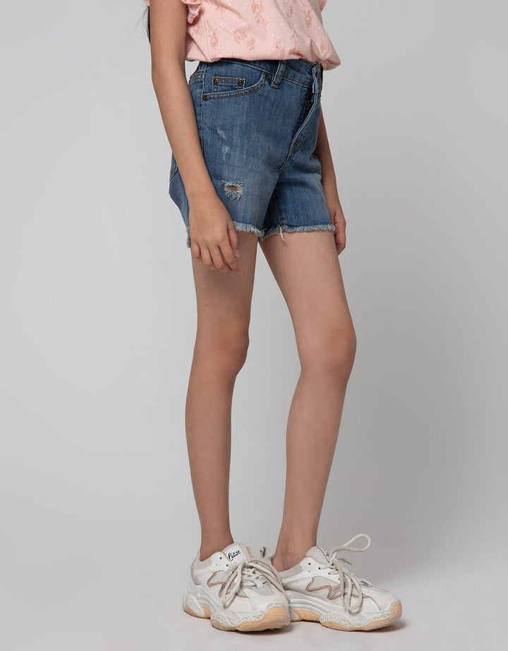 Exit Girls Kasha Celana Jeans Pendek Anak Perempuan