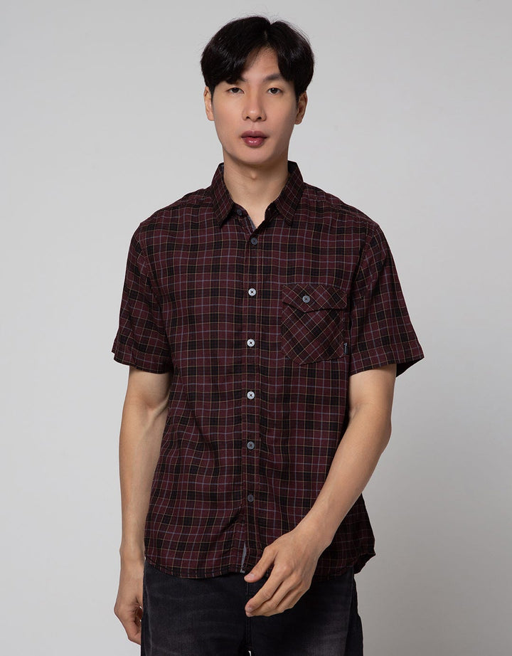 Watchout Casual Full Plaid Kemeja Pria
