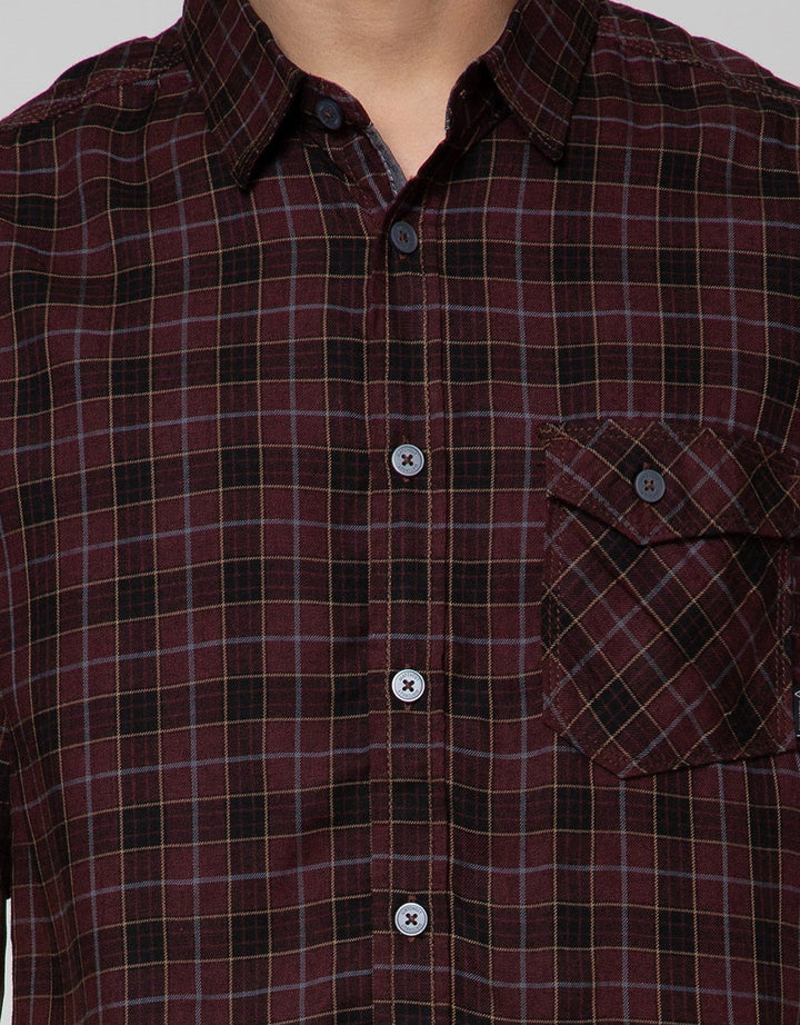 Watchout Casual Full Plaid Kemeja Pria