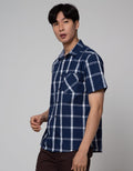 Watchout Casual Full Plaid Kemeja Pria