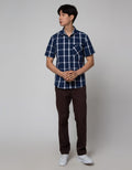 Watchout Casual Full Plaid Kemeja Pria