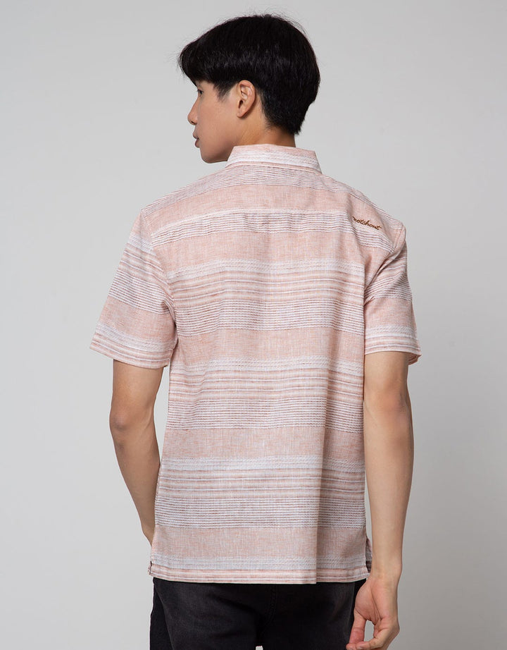 Watchout! Casual Short Sleeve Shirts Stripe