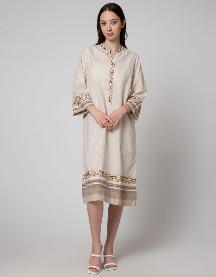 Triset Ladies Midi Dress Classic Motif