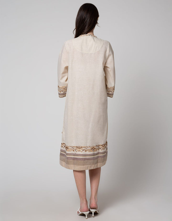 Triset Ladies Midi Dress Classic Motif