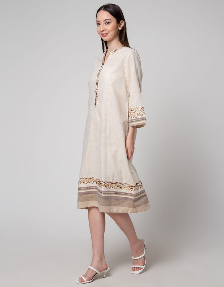 Triset Ladies Midi Dress Classic Motif