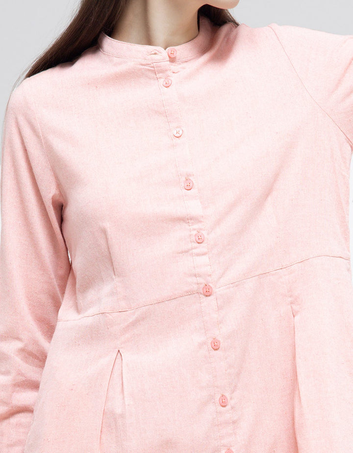 Triset Casual Plain Midi Dress Wanita