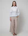 Triset Blouse Strippy Blouse Wanita