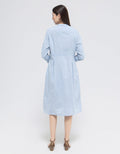 Triset Casual Plain Midi Dress Wanita