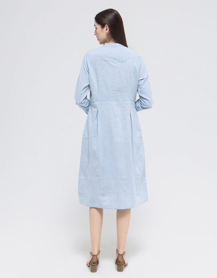Triset Casual Plain Midi Dress Women