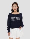 NEVADA STAY WILD SWEATER CROP WANITA