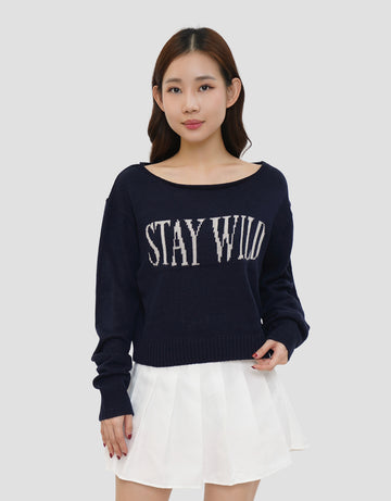 NEVADA STAY WILD SWEATER CROP WANITA