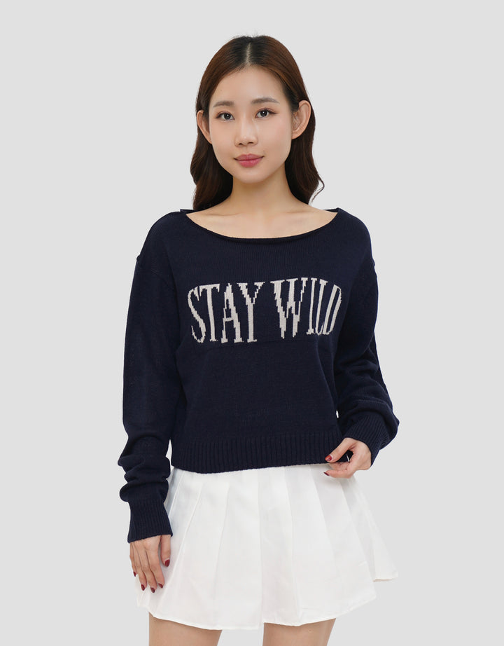 NEVADA STAY WILD SWEATER CROP WANITA