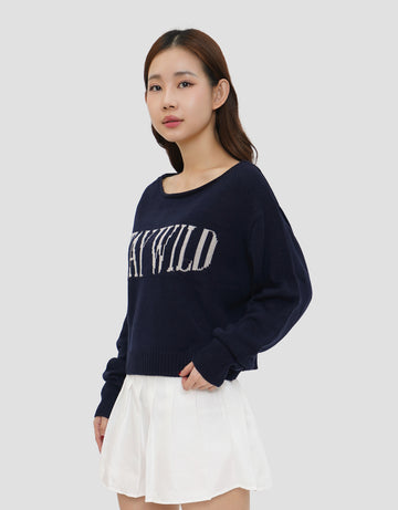 NEVADA STAY WILD SWEATER CROP WANITA