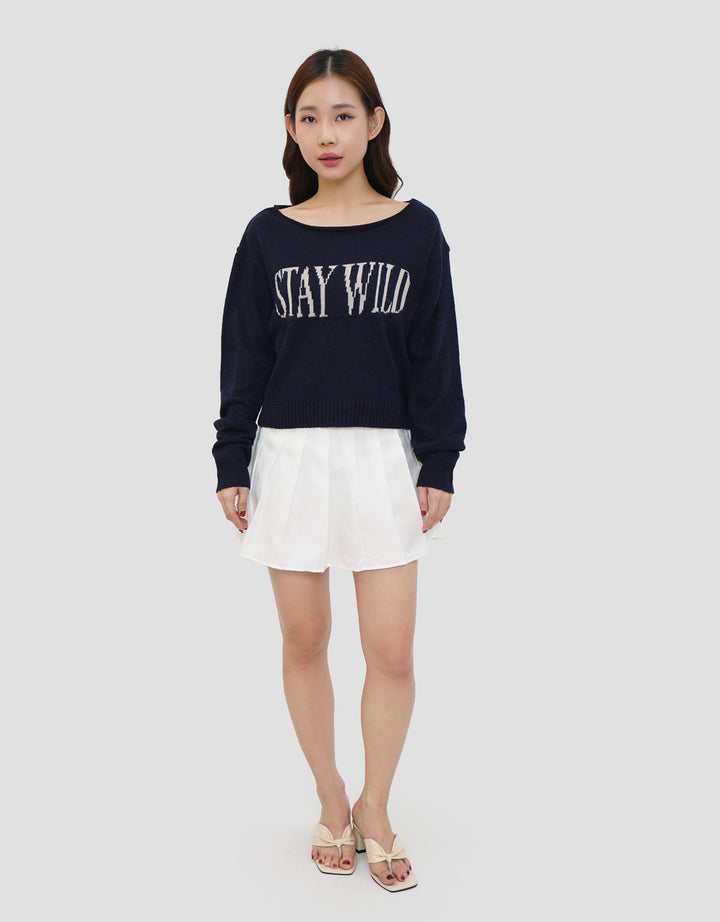 NEVADA STAY WILD SWEATER CROP WANITA