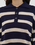 NEVADA STRIPE WITH COLLAR SWEATER WANITA