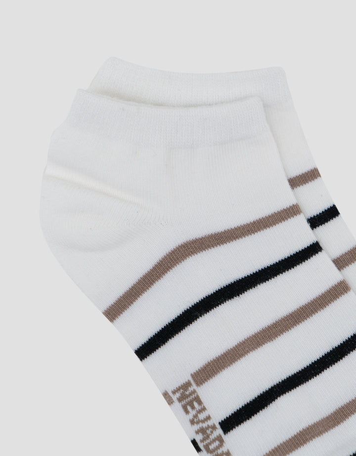 Nevada Ankle Stripe Kaus Kaki Wanita