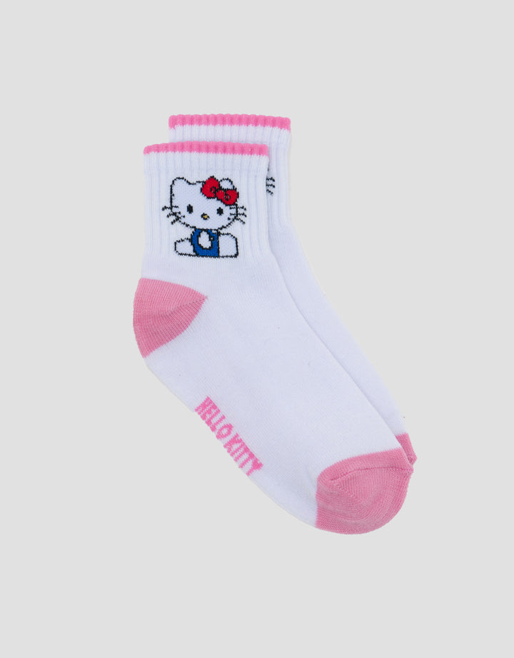 Character Print Hello Kitty Kaus Kaki Anak Perempuan