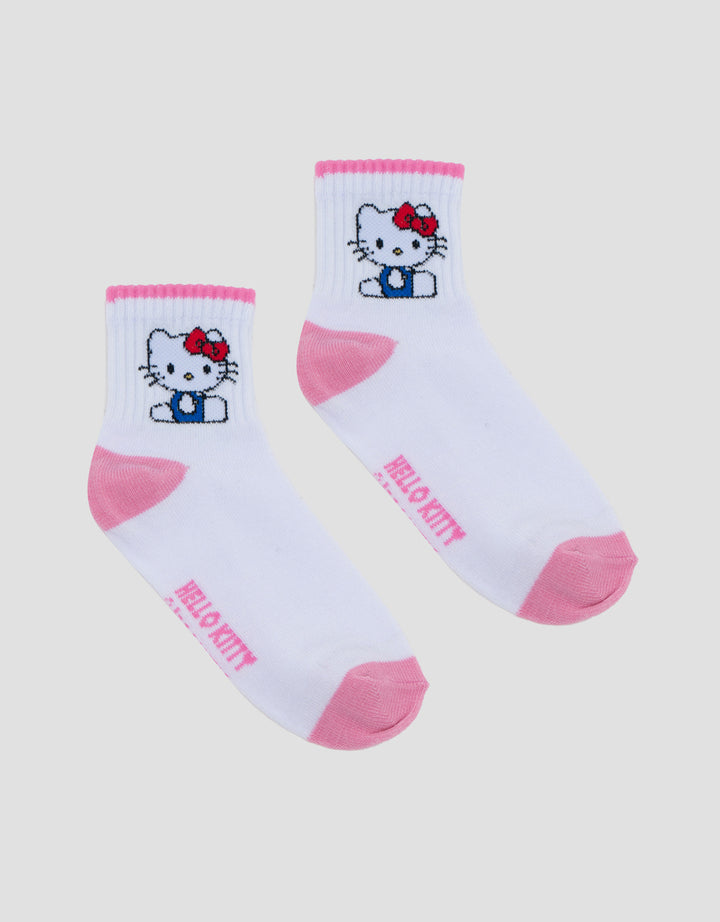 Character Print Hello Kitty Kaus Kaki Anak Perempuan