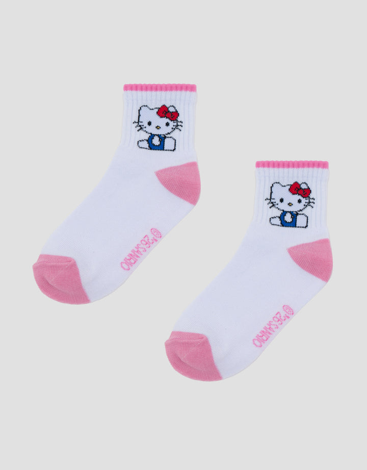 Character Print Hello Kitty Kaus Kaki Anak Perempuan