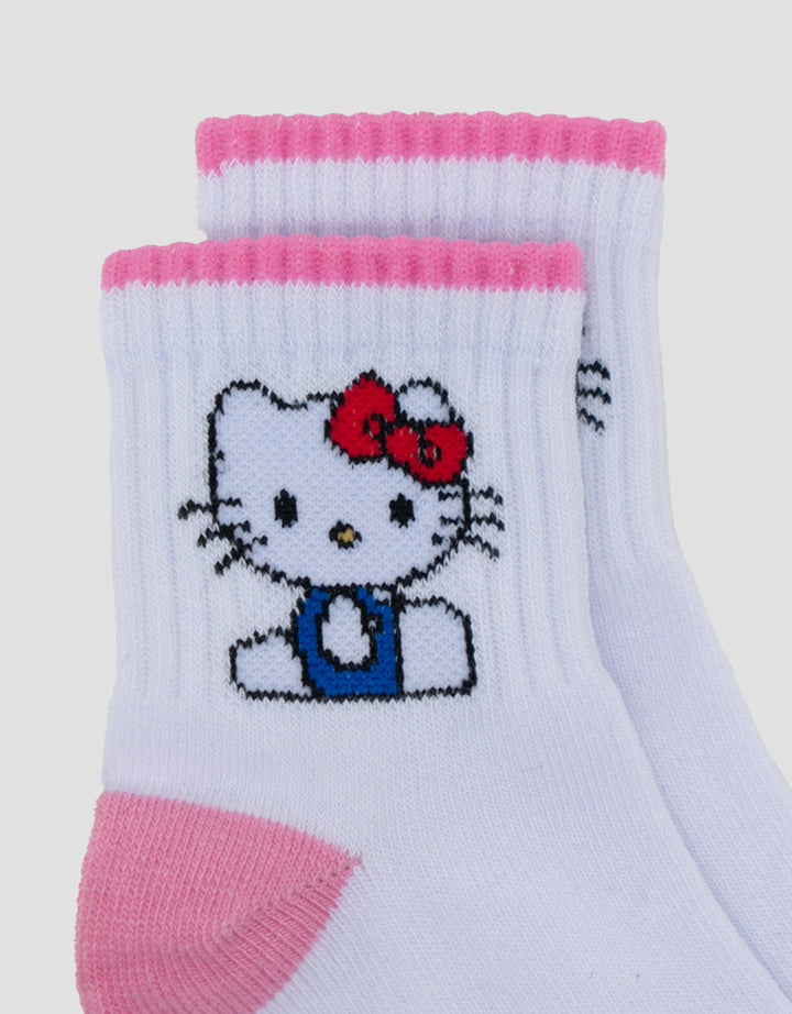 Character Print Hello Kitty Kaus Kaki Anak Perempuan