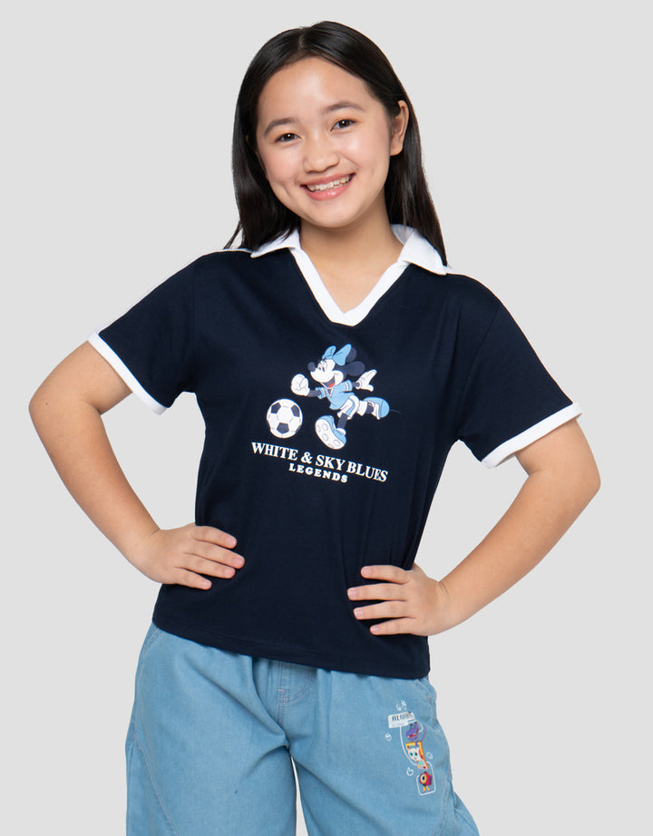 Disney Trophy Collar Minnie Sport Kaos Anak Perempuan