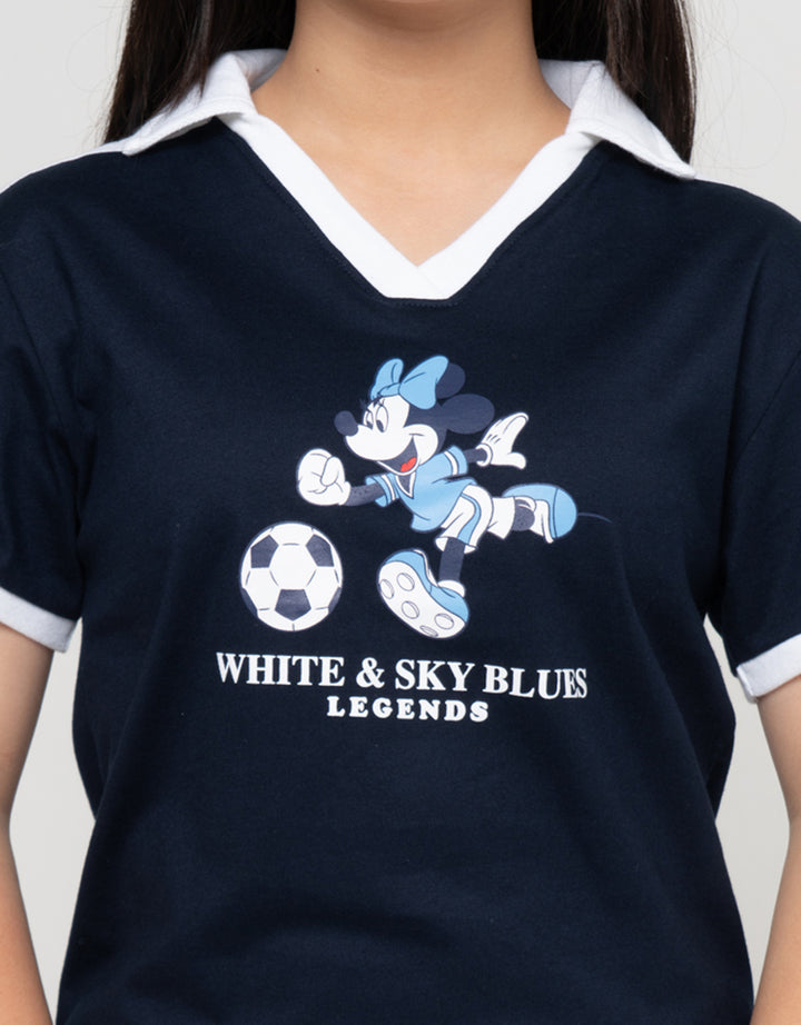 Disney Trophy Collar Minnie Sport Kaos Anak Perempuan