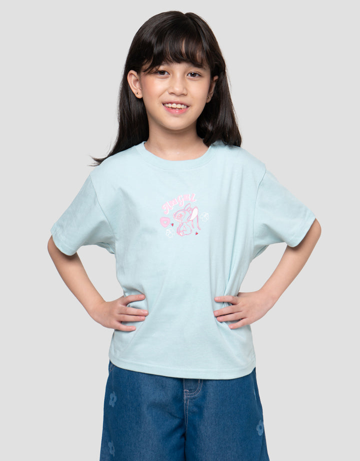 Disney Stitch Angel Print Print Kaos Anak Perempuan