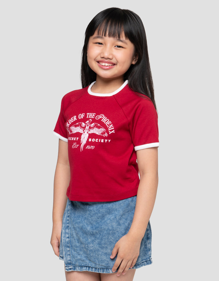 Character Raglan Harry Potter Print Kaos Anak Perempuan