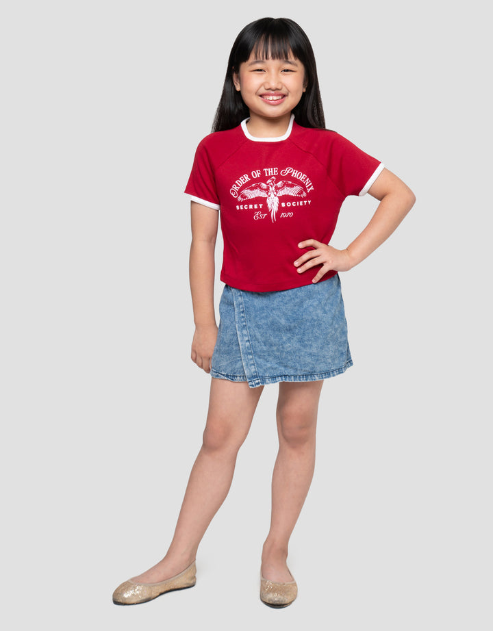 Character Raglan Harry Potter Print Kaos Anak Perempuan