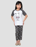 Character Raglan Pakaian Set Piyama Anak Perempuan