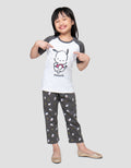 Character Raglan Pakaian Set Piyama Anak Perempuan