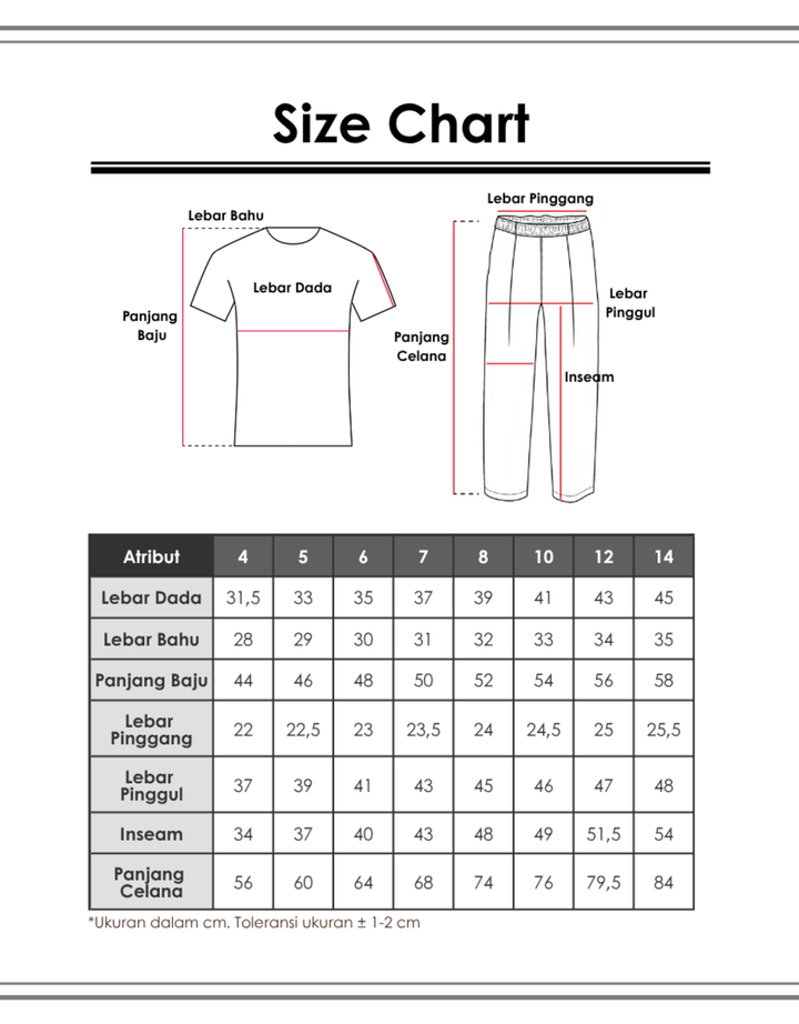 Character Raglan Pakaian Set Piyama Anak Perempuan