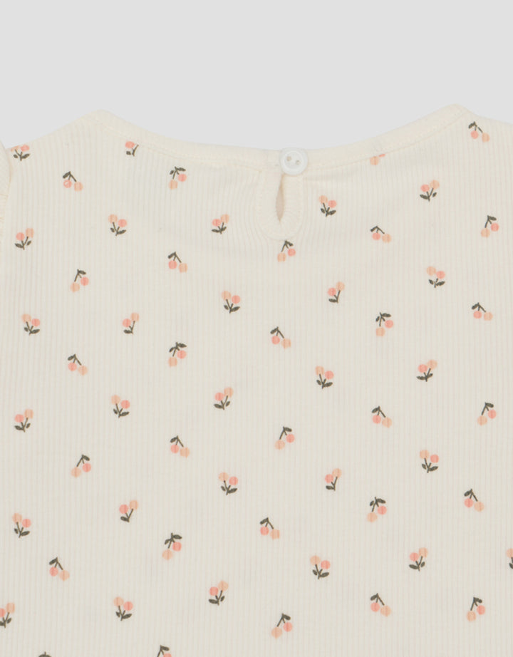 Little M Rib Fullprint Cherry Kaos Bayi