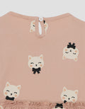 Little M Jersy Cats Midi Dress Bayi