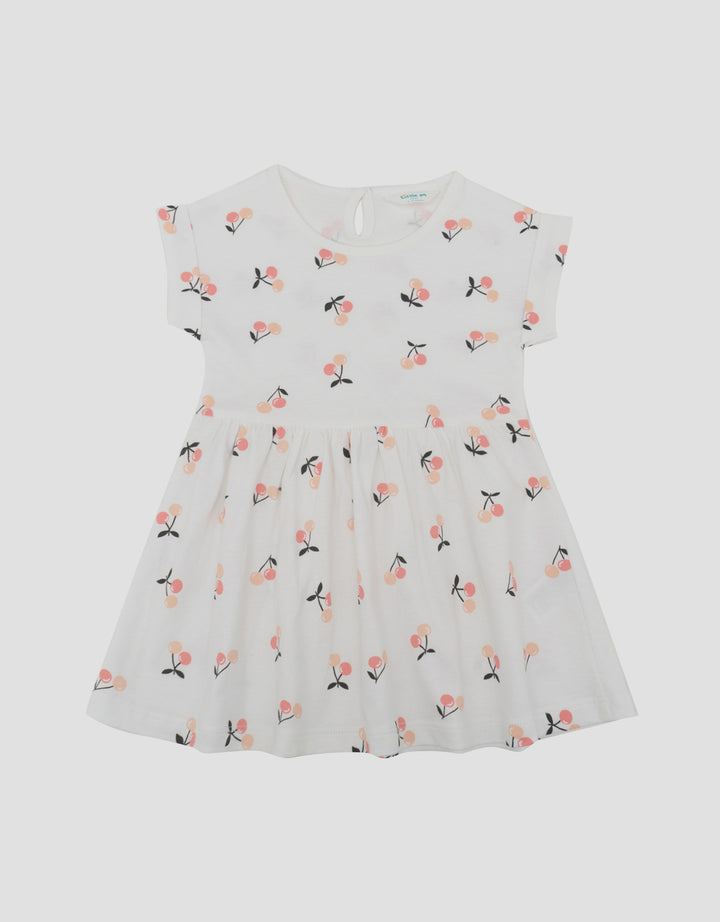 Little M Cherry Jersey Midi Dress Bayi