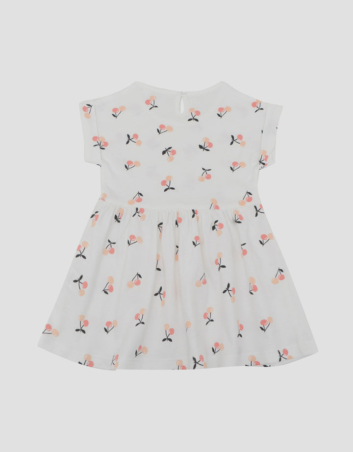 Little M Cherry Jersey Midi Dress Bayi