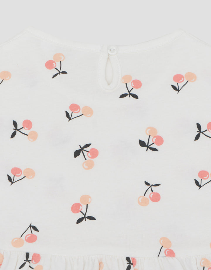 Little M Cherry Jersey Midi Dress Bayi