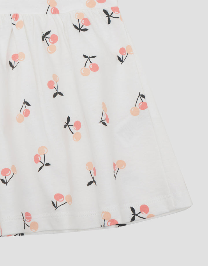 Little M Cherry Jersey Midi Dress Bayi