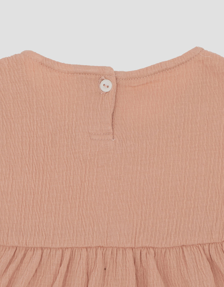 Little M Textured Cringkle Dress Bayi