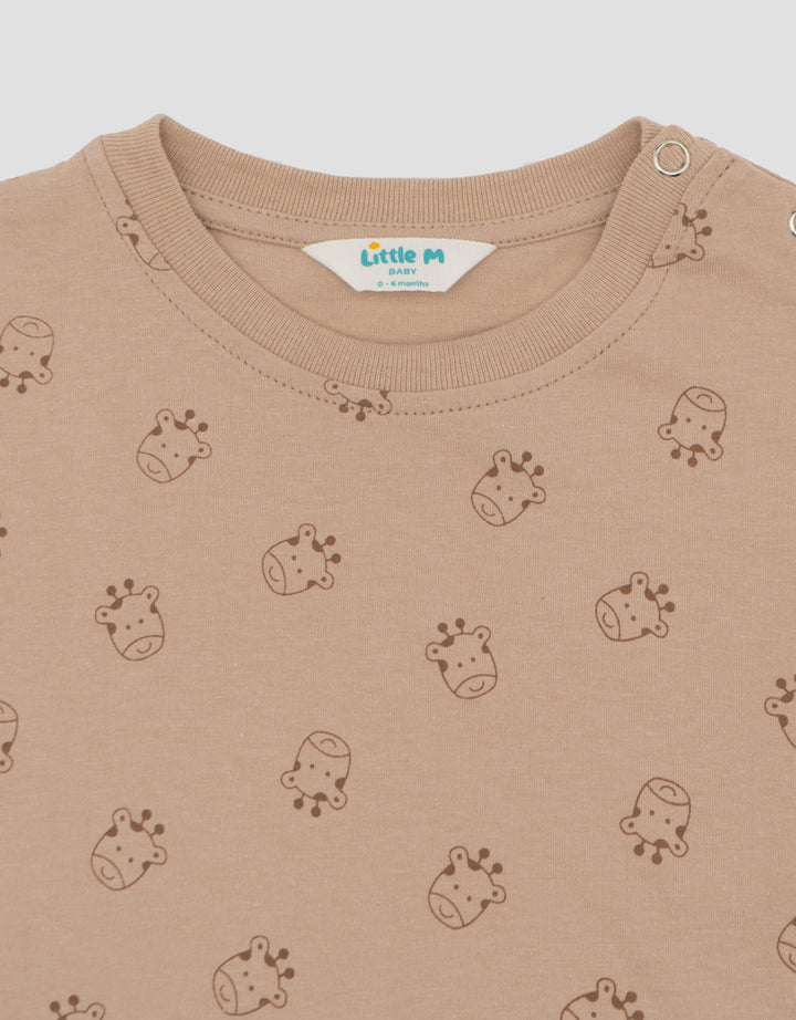 Little M Fullprint Giraffe Kaos Bayi