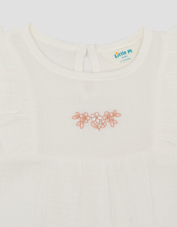 Little M Crinkle Embro Romper Bayi